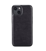 Apple iPhone 14 Uyumlu Deri Arka Kapak ROCK RST1 (Siyah)