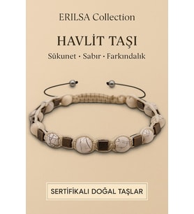 Sertifikalı Havlit ve Terahertz Taşı Bileklik – Zihinsel Sakinlik ve Enerji Dengeleyici (Çok Renkli)