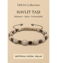 Sertifikalı Havlit ve Terahertz Taşı Bileklik – Zihinsel Sakinlik ve Enerji Dengeleyici (Çok Renkli)