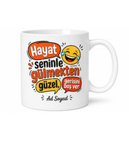 Kahkaha Seven Arkadaş İçin Mesajlı Hediyelik Baskılı Kupa Bardak Esprili Hediye