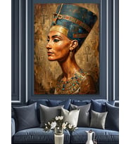 Mısır Kraliçesi Nefertiti Portresi Dekoratif Kanvas - Mdf Ahşap Tablo