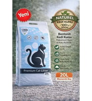 Bentonit Doğal Tozsuz Kedi Kumu 20 Litre %100 Beyaz Bentonit Kalın Taneli Kokusuz Topaklanan Premium