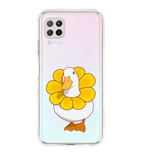 Huawei P40 Lite Uyumlu Tatlı Ördek Desenli Şeffaf Telefon Kılıfı
