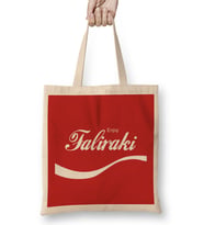 Enjoy Faliraki Coke Logo Bez Çanta Uzun Saplı