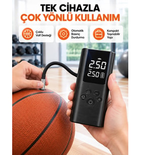Dijital Lastik Pompası Çok Amaçlı Taşınabilir Kompresör