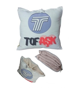 TofAşk Tofaş Baskılı Battaniyeli Opsiyonel Yastık