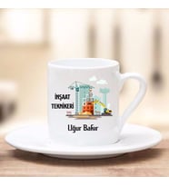 İnşaat Teknikeri Türk Kahve Fincanı (Beyaz)