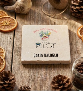 Kişiye Özel Pilot Bardak Altlığı Pilotlar Günü Hediyesi (Krem)