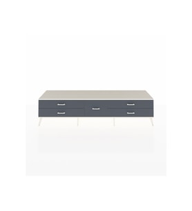 Hyperion TV Ünitesi 5 Çekmeceli  220x44x51 Aytaşı-Çam/Antrasit