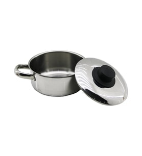 14CM   METAL KAPAK   MİNİ  ÇELİK TENCERE (4767)