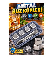 304 Paslanmaz Çelik Metal Buz Küpü Seti ve Buz Klipsi – Çok Amaçlı İçecek Soğutucu