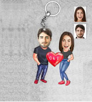 Kişiye Özel Sevgili Ahşap Anahtarlık-58