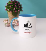 Sevimli Panda Kupa Bardak Mavi