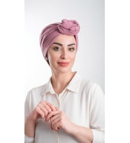 Gül Kurusu Pratik Hazır Geçmeli Tesettür Bone Kesik Elyaf Sade 2111_18