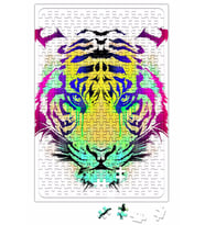 Renkli Kaplan Aslan Puzzle 240 Parça Yapboz