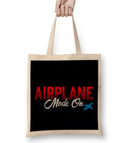 Airplane Mode On Vacation Mode Traveler Bez Çanta Uzun Saplı