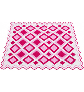 El Yapımı Tığ İşi Granny Square Battaniye (Pembe) Renkli Motifli, El Örgüsü, Bebek Ve Koltuk İçin,