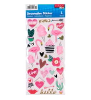 TANEX KIDS TNX-25810 DEKOTARİF ETİKETLER - KABARTMALI FLAMİNGO SERİSİ - 1 ADET