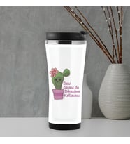 Beni Seven de Dikenime Katlansın Termos Mug (Beyaz)