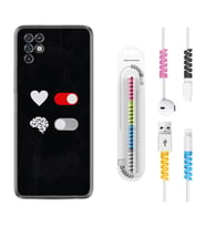 INFINIX Note 11 Pro Note 10 Hot 9 Play Kılıf Kablo Koruma Spiral Silikon Love Brain 1722