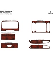 Meriç® Renault Master Ön Torpido Kaplama Maun 6 Parça 1999-2003 (Maun)
