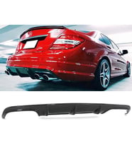Mercedes W204 C63 Amg Difüzör Difizör Plastik Parlak Siyah 2007 2008 2009 2010 2011 Arka-difizör-bodykit-ek