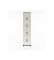 Hyperion Dolap 3 Raflı 5 Çekmeceli 4 Kapaklı 60x44x243 Antrasit-Aytaşı