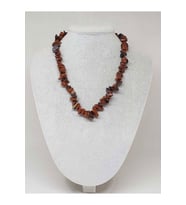Kahverengi Obsidyen Taşı İri Taşlar Kolye (52266)