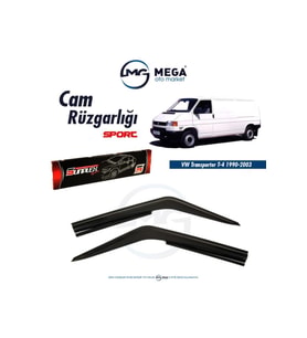 Cam Rüzgarlığı Volkswagen Transporter T4 1990-2003 ile uyumlu (Siyah)