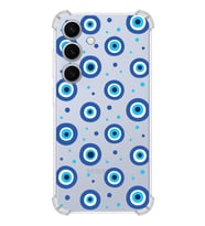 PrintiFy Samsung Galaxy S24 Plus Uyumlu Nazar Boncuğu 1 Baskılı Şeffaf Köşe Korumalı Antişok Kılıf