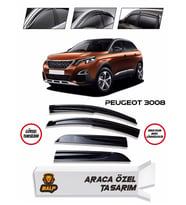 Peugeot 3008 Cam Rüzgarlığı 2016-2020 Arası (Siyah)