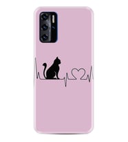 Reeder P13 Blue 2021 Kılıf Resimli Desenli Baskılı Silikon Kılıf Pink Cat Heart 1303