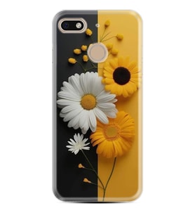 GM8 GO Kılıf HD Resim Baskılı Sarı Beyaz Çiçek StKd -044