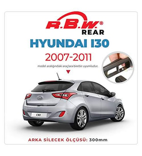 RBW Arka Silecek Hyundai i30 2007-2011 ile uyumlu (Siyah)
