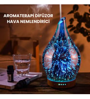 7 Renk LED Işıklı Aromaterapi Difüzörü – Otomatik Kapanmalı Zaman Ayarlı Koku Verici Gece Lambası