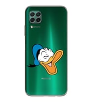 Huawei P40 Lite  Kamera korumalı Kapak Donald Duck Tasarımlı  Şeffaf Kılıf