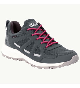 Jack Wolfskin 4051341 Woodland 2 Texapore Low W Grey/Red Kadın Outdoor Ayakkabı (Gri)