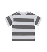 Civil Boys Basic Çizgili 10-13 Yaş Tişört - Gri