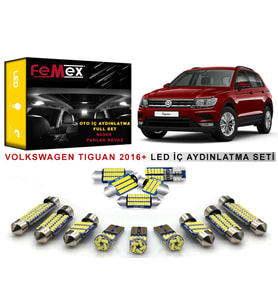 Volkswagen Tiguan 2016+ LED İç Aydınlatma Ampul Seti FEMEX Parlak Beyaz