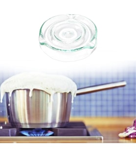 Mcg® Cam Süt Kaynatma ve Taşma Önleyici Aparat - Süt Taşırmaz Güvenli Kaynatma,Isıya Dayanıklı Cam