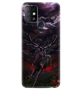 INFINIX Hot 8 9 10 11S Hot 10 Play 10T Kılıf Desemli Silikon Dark Deer 1786