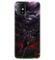 INFINIX Hot 8 9 10 11S Hot 10 Play 10T Kılıf Desemli Silikon Dark Deer 1786