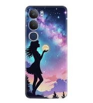 Vivo Y19S Kılıf Boutique Baskılı Resimli Woman in Moon Pcode -005