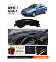 RENAULT LAGUNA 2 (2002-2005) Uyumlu Torpido Örtüsü Torpido Kılıfı - Siyah