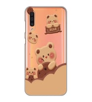 Samsung Galaxy A70 Uyumlu Bear Tasarımlı Şeffaf Telefon Kılıfı