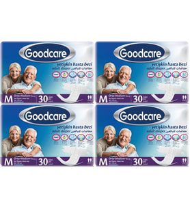 Goodcare Hasta Bezi Yetişkin Bel Bantlı Tekstil Yüzey M Medium - Orta 120 Adet (4PK*30)