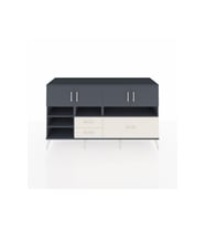 Kronos Konsol 8 Raflı 3 Çekmeceli 4 Kapaklı 176x59x99 Antrasit-Antrasit/Aytaşı