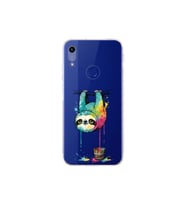 Honor 8A ile Uyumlu Splash Tembel Hayvan Tasarımlı Şeffaf Silikon Kılıf