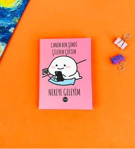 Canım Ben Şimdi Çileden Çıktım Tasarımlı Sert Kapaklı Mini Defter