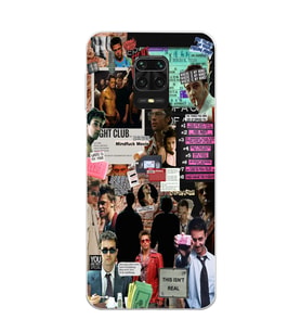 Redmi Note 9 Pro / 9s Uyumlu Fight Club Tasarımlı Şeffaf Telefon Kılıfı